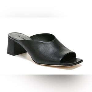 Vince Women's Black Leather Open-Toe Mules Elizabeth size 9